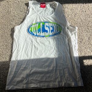 Full Send White Tank Top for Men